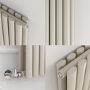 Sorrento Linen Vertical Oval Designer Radiator 1600x354mm Double Panel 3351 BTU
