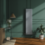 Riace Salt & Pepper Vertical Flat Designer Radiator 1600x408mm Double Panel 3687 BTU