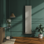 Riace Linen Vertical Flat Designer Radiator 1800x408mm Double Panel 4168 BTU