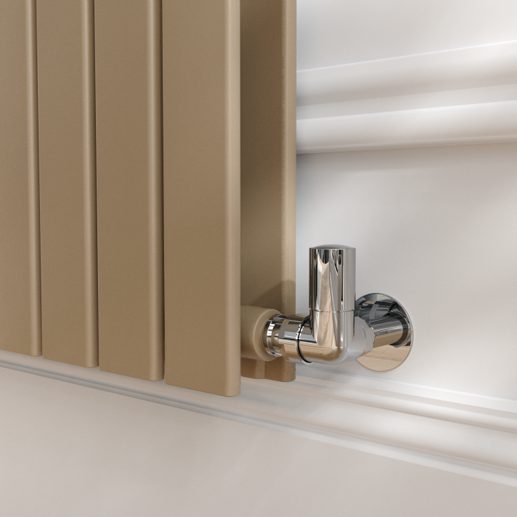 Riace Beige grey Vertical Flat Designer Radiator 1600x544mm Double Panel 4916 BTU