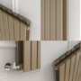 Riace Beige grey Vertical Flat Designer Radiator 1600x544mm Double Panel 4916 BTU