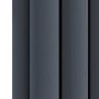 Sorrento Anthracite Vertical Oval Designer Radiator 1600x472mm Double Panel 4468 BTU