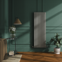 Riace Smoked Stone Vertical Flat Designer Radiator 1600x544mm Double Panel 4916 BTU