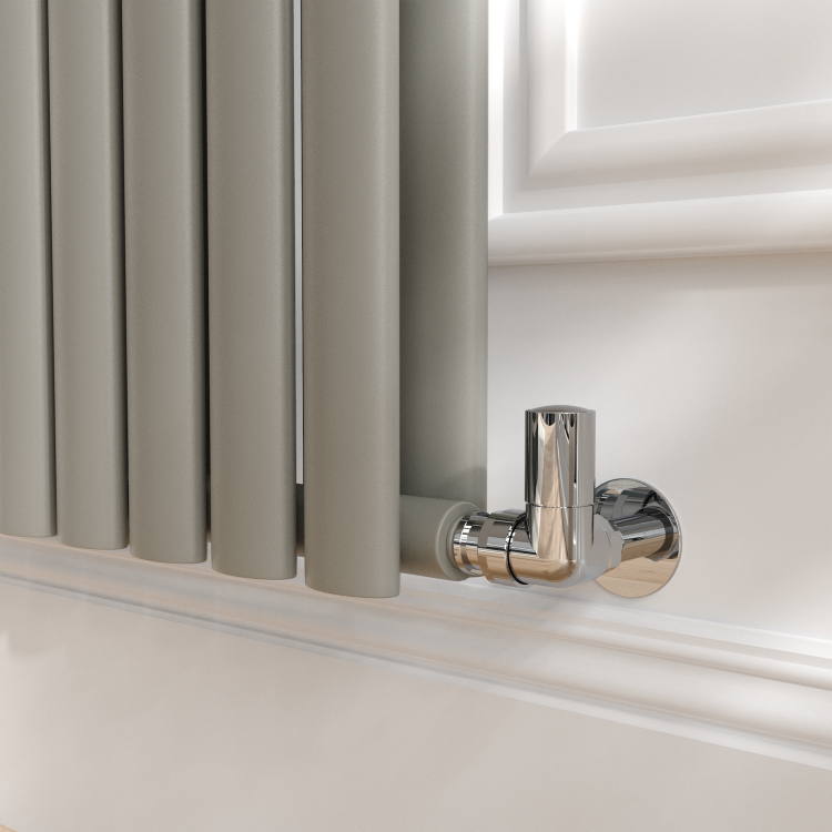 Sorrento Smoked Stone Vertical Oval Designer Radiator 1600x472mm Double Panel 4468 BTU