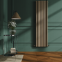 Sorrento Beige grey Vertical Oval Designer Radiator 1800x472mm Double Panel 4983 BTU