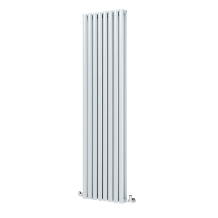 Sorrento Salt & Pepper Vertical Oval Designer Radiator 1800x472mm Double Panel 4983 BTU