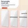 Low Energy 600w Infrared Designer Glass Wall Mounted Heater with Towel Rail and Smart WiFi Alexa - IP24 Bathroom Safe