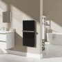 Low Energy 600w Infrared Designer Glass Wall Mounted Heater with Towel Rail and Smart WiFi Alexa - IP24 Bathroom Safe