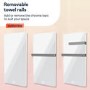 600W Smart Infrared Vertical White Glass Designer Wall Heater 550x1100mm with Optional Towel Rail - IP24 Bathroom Safe