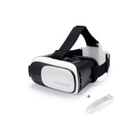 Virtual Reality Adjustable 3D Headset for Smartphones + Remote Control