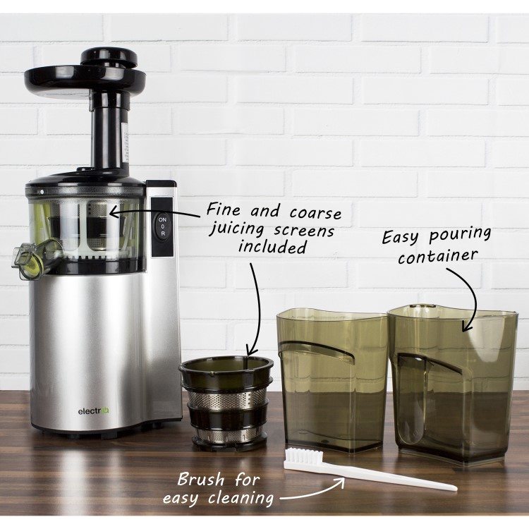 GRADE A1 - ElectriQ Premium Cold Pressed Vertical Slow Juicer and Smoothie Maker - BPA Free