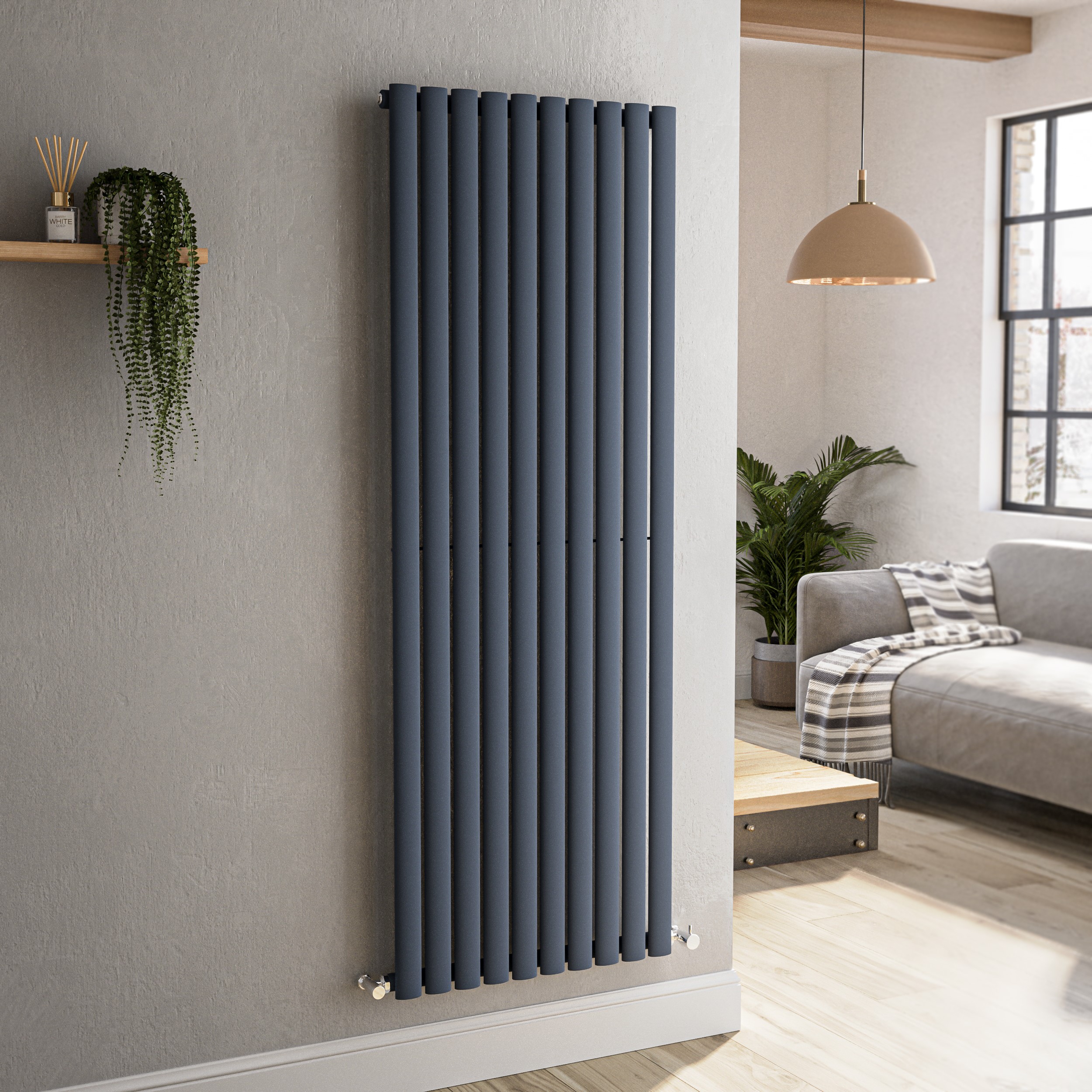 Windsor Anthracite Vertical Milano Windsor Horizontal Radiator