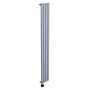 GRADE A2 - Light Grey Electric Vertical Designer Radiator 1kW with Wifi Thermostat - H1600xW236mm - IPX4 Bathroom Safe