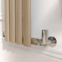 Sorrento Beige grey Vertical Oval Designer Radiator 1600x236mm Single Panel 1521 BTU