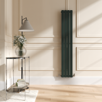 Riace Evergreen Vertical Flat Designer Radiator 1600x272mm Single Panel 1628 BTU