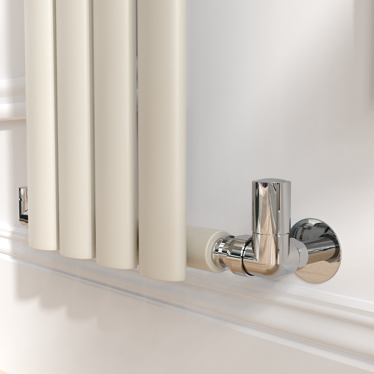 Sorrento Linen Vertical Oval Designer Radiator 1600x236mm Single Panel 1521 BTU