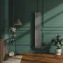 Riace Smoked Stone Vertical Flat Designer Radiator 1600x272mm Single Panel 1628 BTU