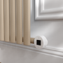 Cleopatra Vertical Smart Electric Radiator with Wi-Fi Thermostat - 1KW - H1600xW354 - Bathroom Safe