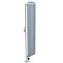 Light Grey Electric Vertical Designer Radiator 1kW with Wifi Thermostat - H1600xW354mm - IPX4 Bathroom Safe