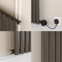 Russet Vertical Smart Electric Radiator with Wi-Fi Thermostat - 1KW - H1600xW354 - Bathroom Safe