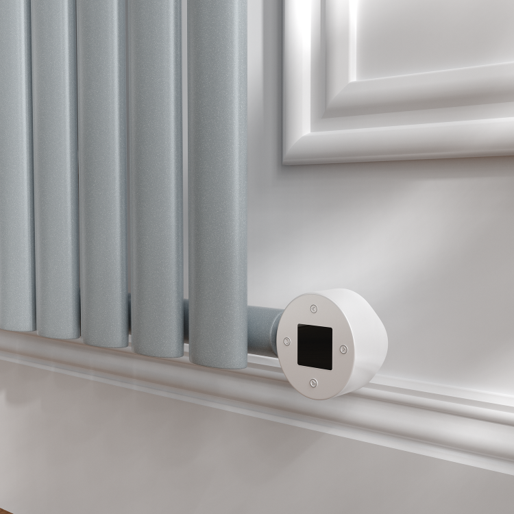 Salt & Pepper Vertical Smart Electric Radiator with Wi-Fi Thermostat - 1KW - H1600xW354 - Bathroom Safe