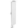 GRADE A2 - White Electric Vertical Designer Radiator 1kW with Wifi Thermostat - H1600xW354mm - IPX4 Bathroom Safe