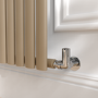 Sorrento Beige grey Vertical Oval Designer Radiator 1600x354mm Single Panel 2282 BTU