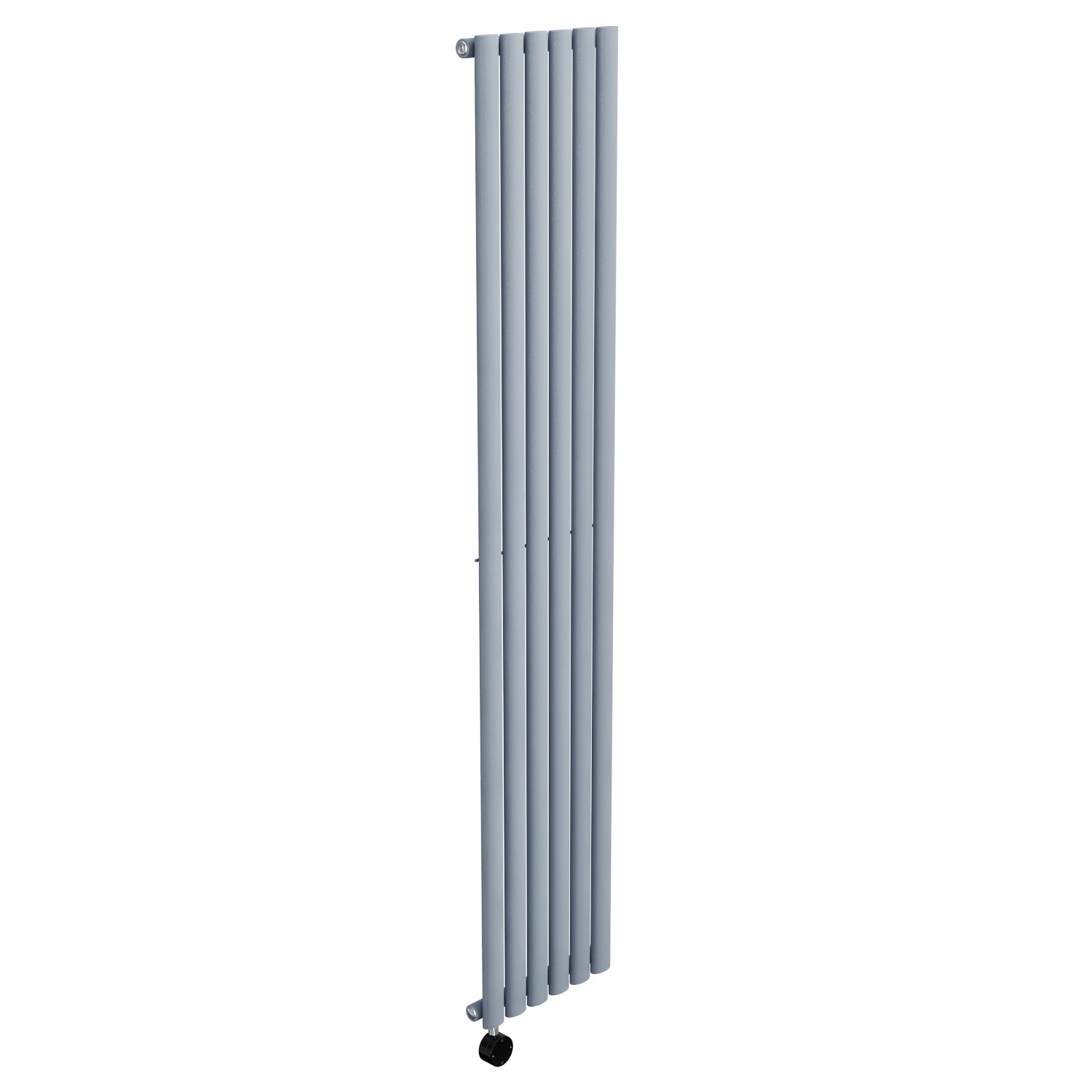 Pale Grey Radiator Light Grey Electric Vertical Designer Radiator 2kW with Wifi Thermostat ...