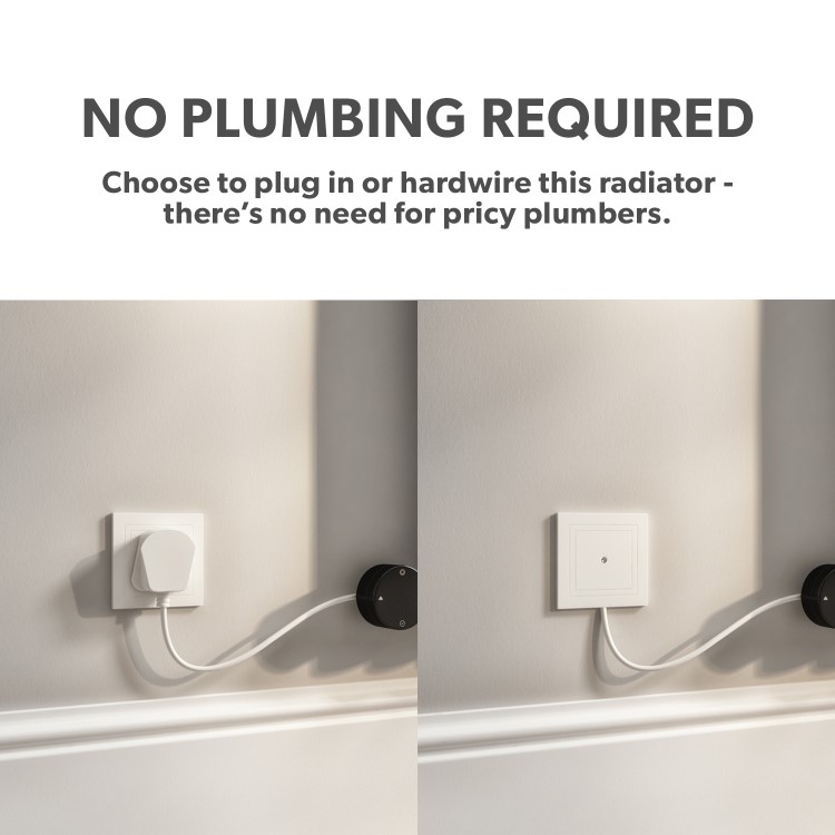 Light Grey Electric Vertical Designer Radiator 2kW with Wifi Thermostat - H1800xW354mm - IPX4 Bathroom Safe