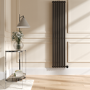 Russet Vertical Smart Electric Radiator with Wi-Fi Thermostat - 2x1KW - H1800xW354 - Bathroom Safe