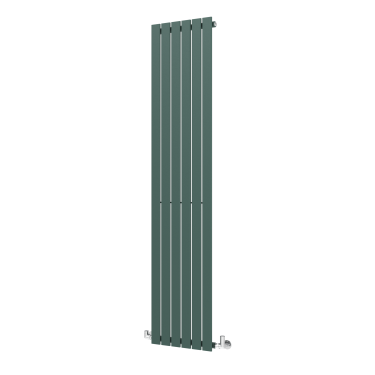 Riace Evergreen Vertical Flat Designer Radiator 1800x408mm Single Panel 2705 BTU