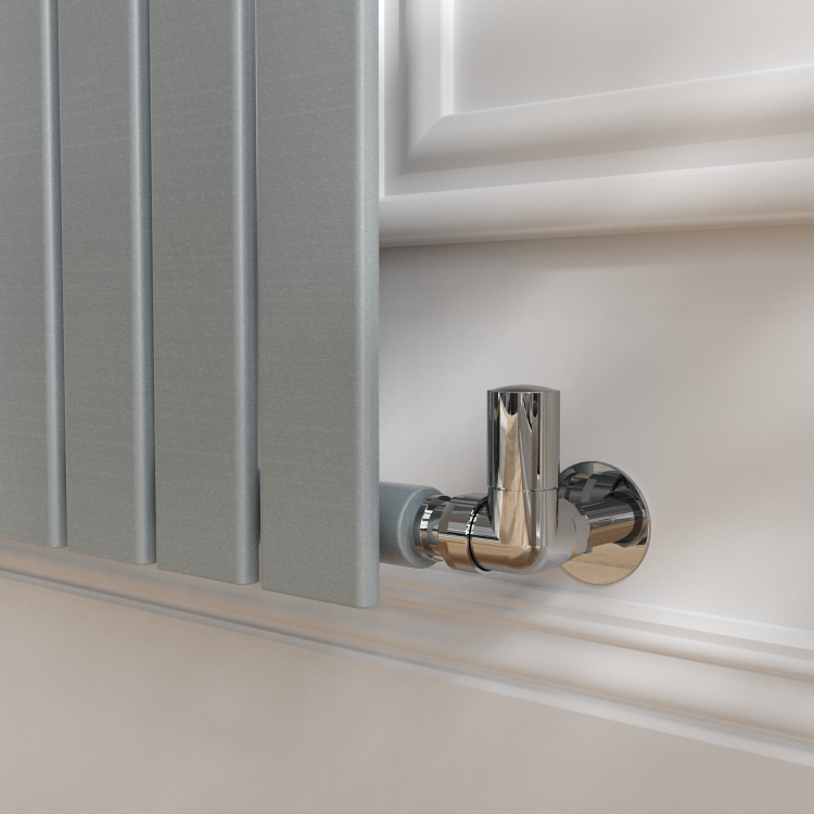 Riace Salt & Pepper Vertical Flat Designer Radiator 1800x408mm Single Panel 2705 BTU