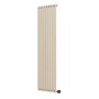 Beige grey Vertical Smart Electric Radiator with Wi-Fi Thermostat - 2x1.2KW - H1800xW472 - Bathroom Safe