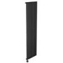 Midnight Black Vertical Smart Electric Radiator with Wi-Fi Thermostat - 2.4kW - H1800xW472mm - Bathroom Safe