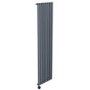 GRADE A2 - Anthracite Electric Vertical Designer Radiator 2.4kW with Wifi Thermostat - H1800xW472mm - IPX4 Bathroom Safe