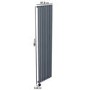 Anthracite Vertical Smart Electric Radiator with Wi-Fi Thermostat - 2.4kW - H1800xW472mm - Bathroom Safe