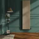 VS8-1800-2.4EBW Elk Brown Vertical Smart Electric Radiator with Wi-Fi Thermostat - 2400W - H1800xW472 - Bathroom Safe