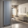 Light Grey Electric Vertical Designer Radiator 2.4kW with Wifi Thermostat - H1800xW472mm - IPX4 Bathroom Safe