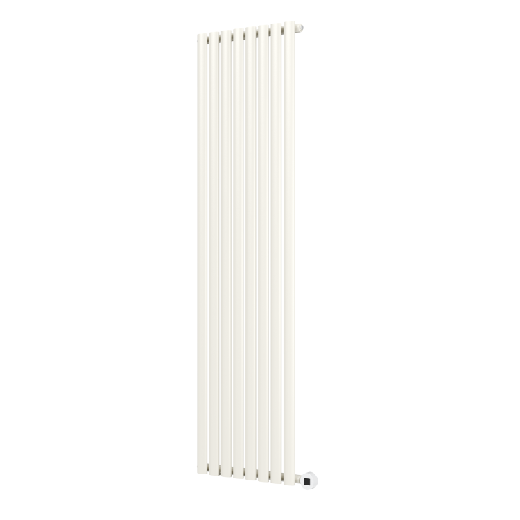 Linen Vertical Smart Electric Radiator with Wi-Fi Thermostat - 2x1.2KW - H1800xW472 - Bathroom Safe