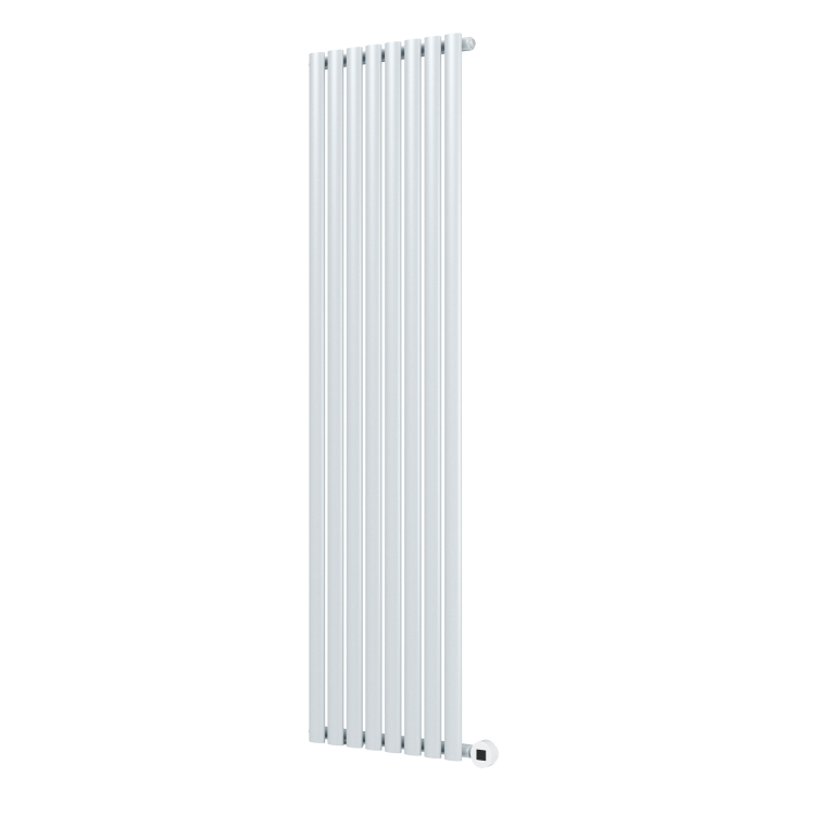 Salt & Pepper Vertical Smart Electric Radiator with Wi-Fi Thermostat - 2x1.2KW - H1800xW472 - Bathroom Safe