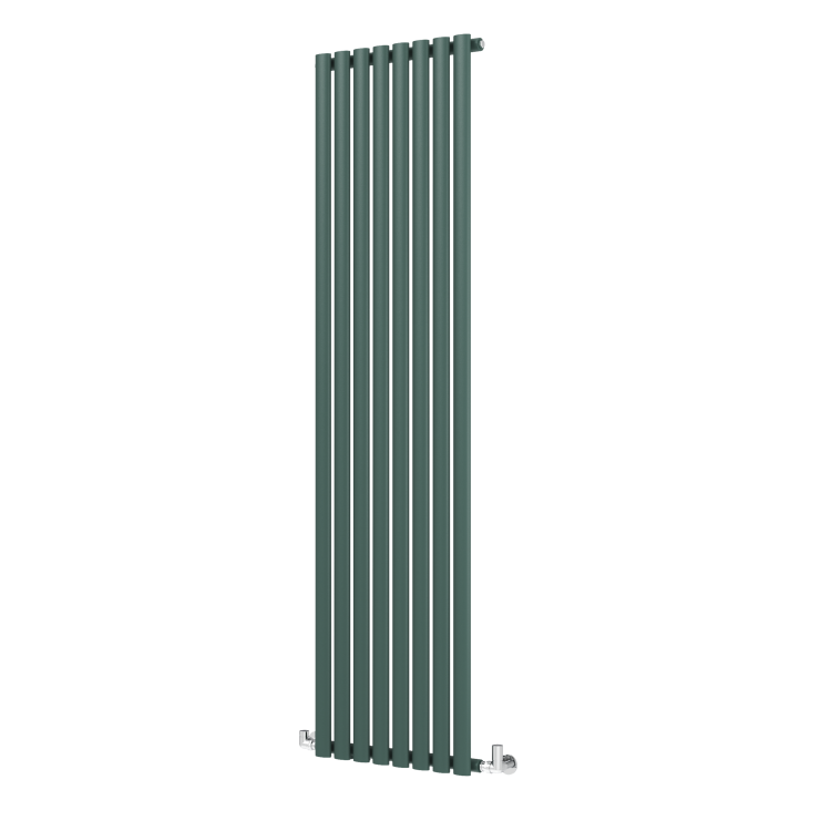 Sorrento Evergreen Vertical Oval Designer Radiator 1800x472mm Single Panel 3373 BTU