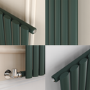 Sorrento Evergreen Vertical Oval Designer Radiator 1800x472mm Single Panel 3373 BTU