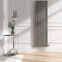 Sorrento Smoked Stone Vertical Oval Designer Radiator 1800x472mm Single Panel 3373 BTU