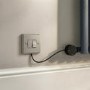 Anthracite Vertical Smart Smart Electric Radiator with Mirror - 1200W - H1800xW500mm - Bathroom Safe