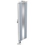 Light Grey Electric Vertical Designer Radiator 1.2kW with Mirror and Wifi Thermostat - H1800xW500mm - IPX4 Bathroom Safe