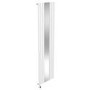 GRADE A2 - White Electric Vertical Designer Radiator 1.2kW with Mirror and Wifi Thermostat - H1800xW500mm - IPX4 Bathroom Safe