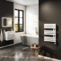 electriQ Curved Panel Electric Towel Radiator H650xW450mm - White