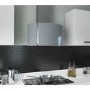 GRADE A2 - electriQ Designer Curved 70cm LED light Oval Chimney Cooker Hood -  5 Year warranty 