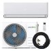 electriQ Easy-Fit 9000 BTU A+++ WiFi Smart Wall Mounted Split Air Conditioner with Heat Pump - 4m Pipe Kit Included