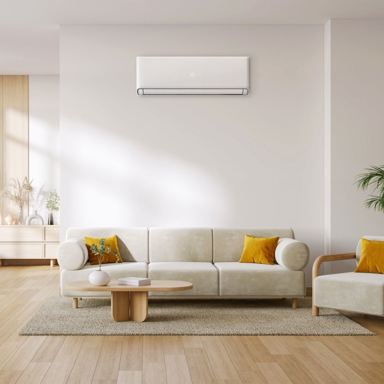 electriQ Easy-Fit 9000 BTU A++ WiFi Smart Wall Mounted Air Conditioner with Heat Pump - 4m Pipe Kit Included